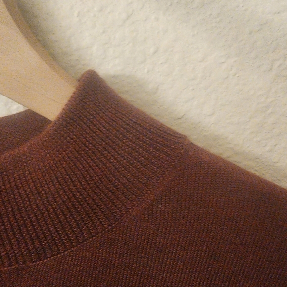 Pronto Uomo Brown 100% Extra Fine Merino Wool Sweater Mens Large - Picture 2 of 9